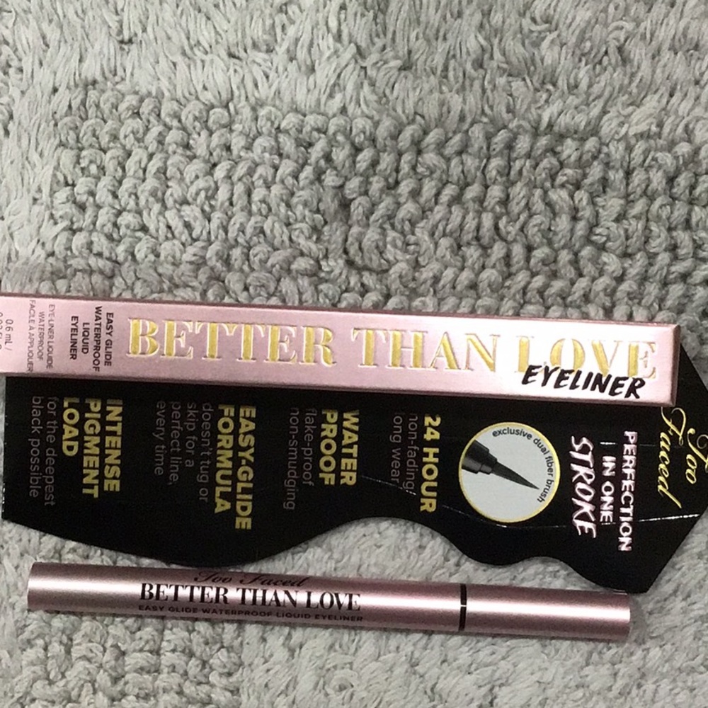 Too Faced Better than Love Eyeliner in Deepest black. New in box